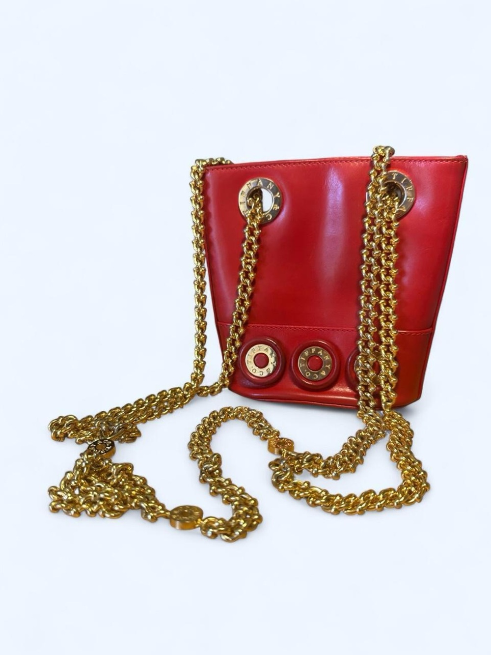 Vintage Tiffany & Co. red leather bucket/shoulder